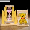 Часы песочные Медвежонок с карандашницей, 13.5х13.5х10 см, микс фото 1
