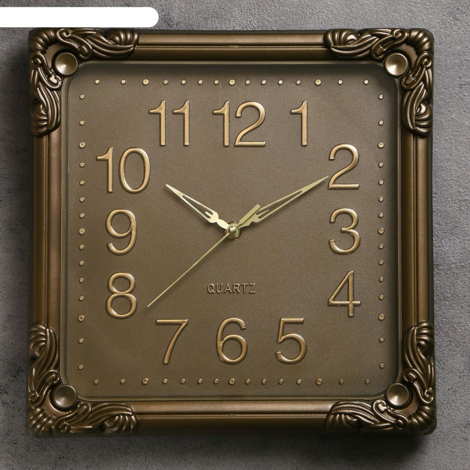 Часы настенные, серия: Классика, Мона, 30х30 см, песочные фото 1