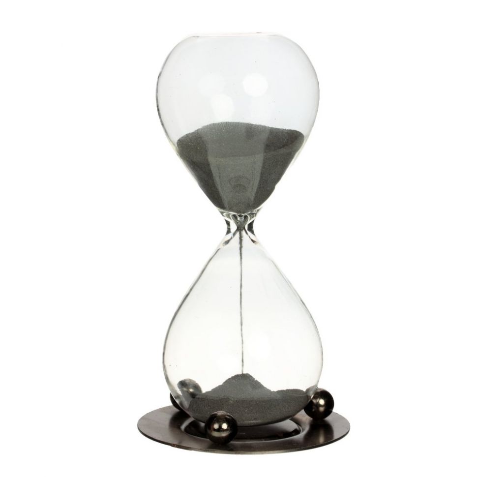 Часы песочные с магнитным песком (2 мин. 10 сек.), L8 W8 H16 см фото 1