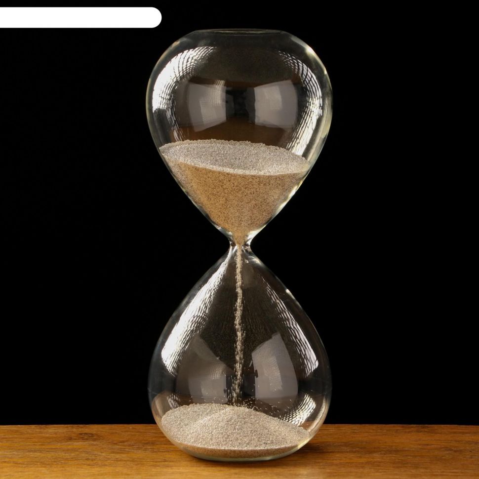 Часы песочные Диени 10х24.5 см, серебристый песок фото 1