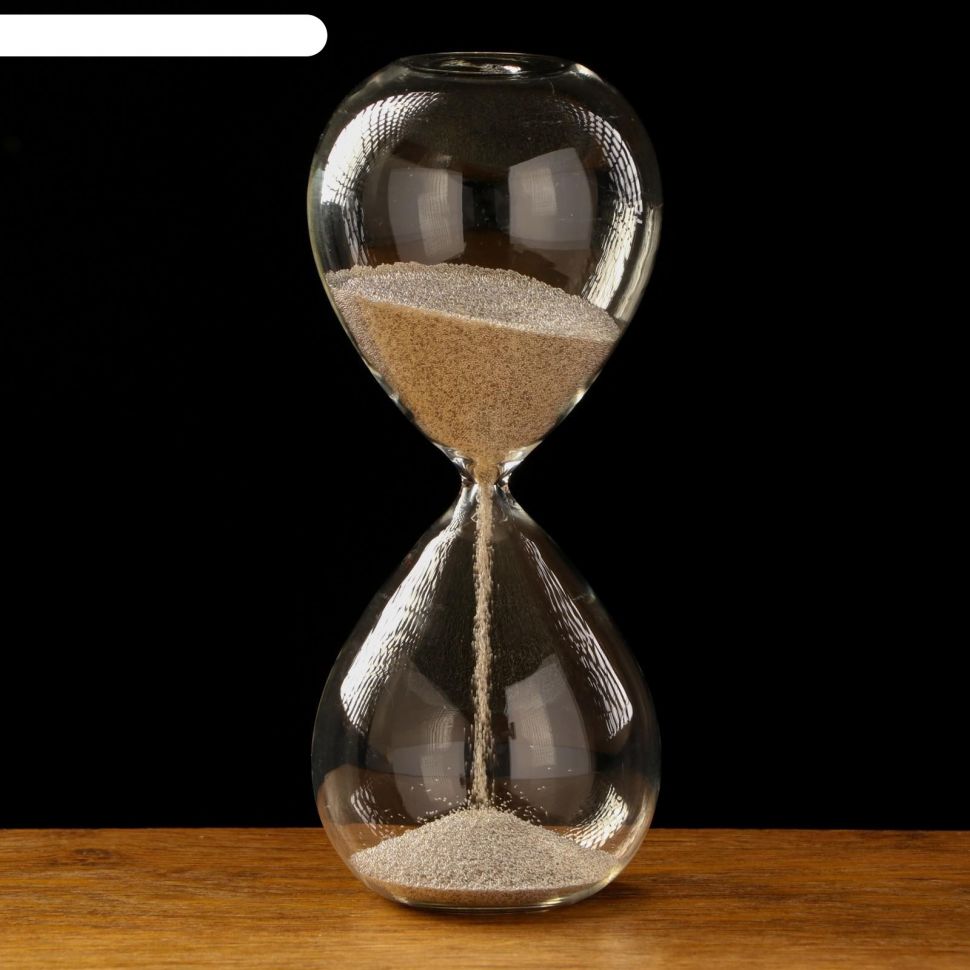 Часы песочные Виола 8х20 см, серебристый песок фото 1