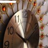 Часы настенные, серия Ажур «Песочные ромашки», янтарные кристаллы, d=58 см фото 3